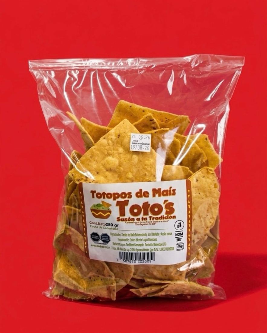 Bolsa de Totopos de Maíz Toto’s