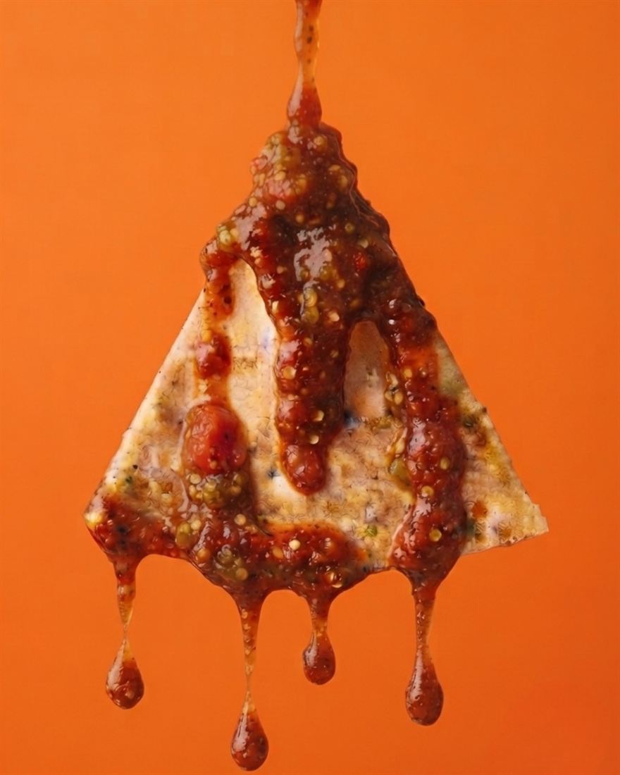 Totopo con salsa de chile