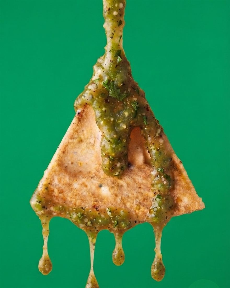 Totopo con salsa verde